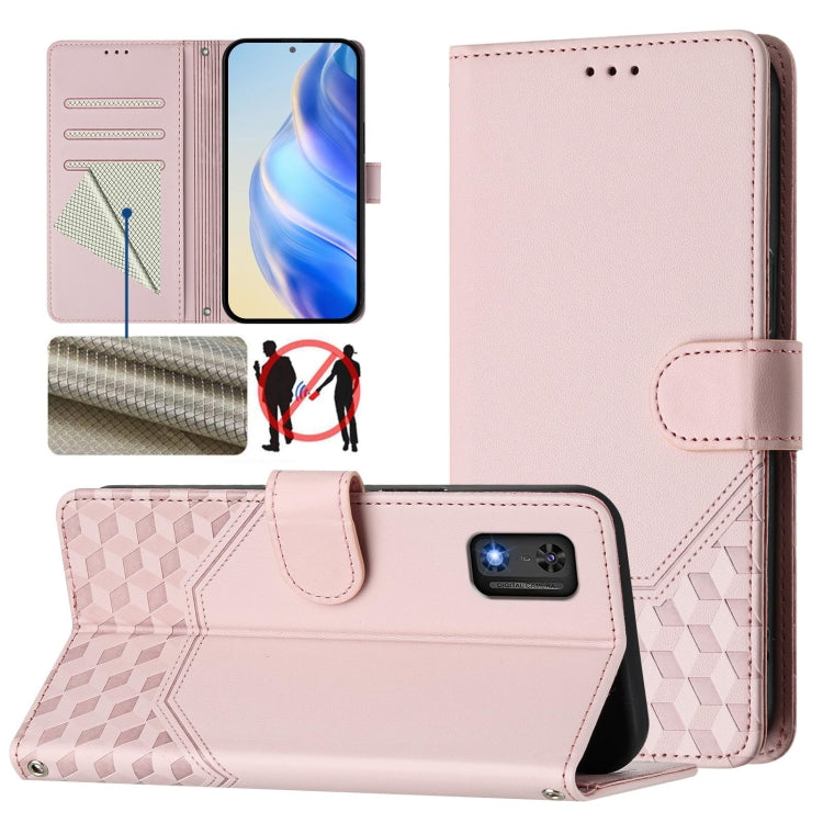 Honeycomb Embossing RFID Leather Phone Case, For Tecno Camon 50 Pro 4G, For Tecno Camon 50 4G, For Tecno Spark Slim 5G, For Tecno Pop 10 / Infinix Smart 10 4G, For Tecno Camon 40 Pro 4G, For Tecno Camon 40 Premier, For Tecno Camon 40 4G                ...