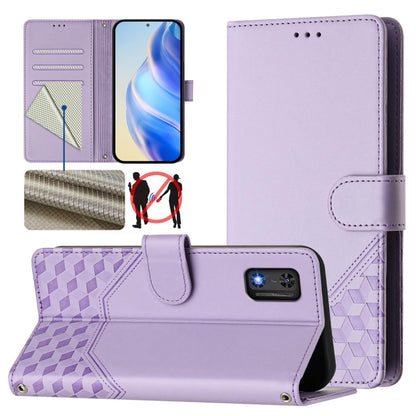 Honeycomb Embossing RFID Leather Phone Case, For Tecno Camon 50 Pro 4G, For Tecno Camon 50 4G, For Tecno Spark Slim 5G, For Tecno Pop 10 / Infinix Smart 10 4G, For Tecno Camon 40 Pro 4G, For Tecno Camon 40 Premier, For Tecno Camon 40 4G                ...