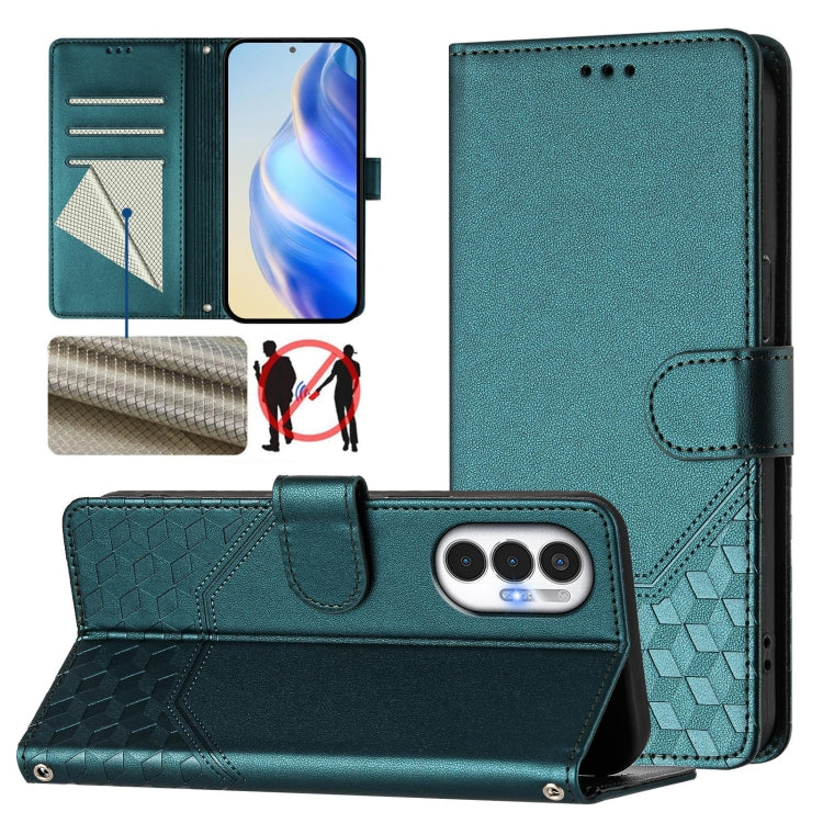 Honeycomb Embossing RFID Leather Phone Case, For Tecno Spark 10 Pro 4G, For Tecno Camon 19 / Camon 19 Pro 5G, For Tecno Pova 4 Pro 4G, For Tecno Pova 4, For Tecno Pova Neo 2, For Tecno Spark 9, For Tecno Spark Go 2022 / Spark 8C                        ...