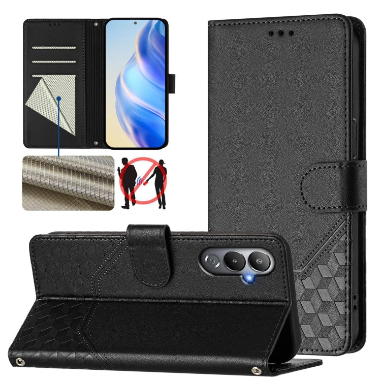 Honeycomb Embossing RFID Leather Phone Case, For Tecno Spark 10 Pro 4G, For Tecno Camon 19 / Camon 19 Pro 5G, For Tecno Pova 4 Pro 4G, For Tecno Pova 4, For Tecno Pova Neo 2, For Tecno Spark 9, For Tecno Spark Go 2022 / Spark 8C                        ...