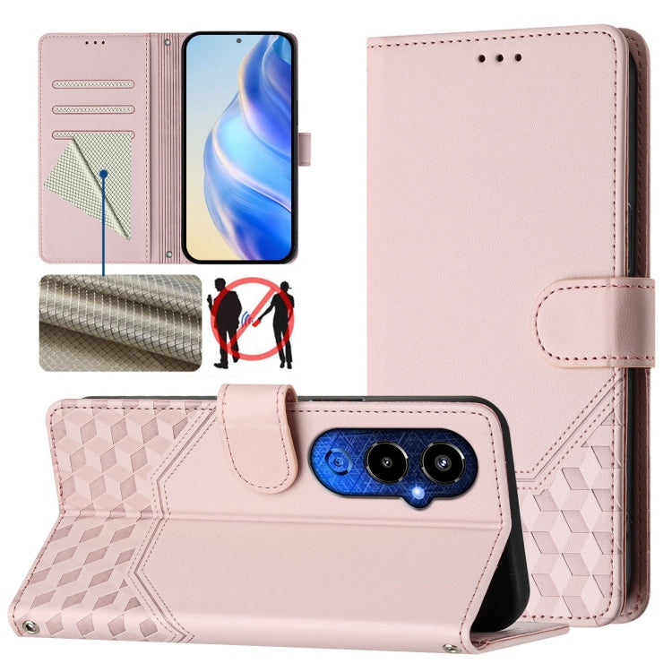 Honeycomb Embossing RFID Leather Phone Case, For Tecno Spark 10 Pro 4G, For Tecno Camon 19 / Camon 19 Pro 5G, For Tecno Pova 4 Pro 4G, For Tecno Pova 4, For Tecno Pova Neo 2, For Tecno Spark 9, For Tecno Spark Go 2022 / Spark 8C                        ...