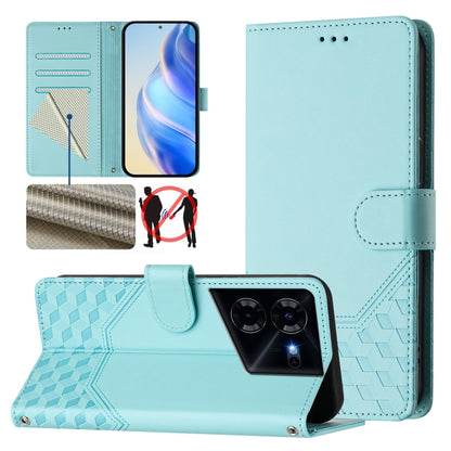 Honeycomb Embossing RFID Leather Phone Case, For Tecno Pova 6 4G, For Tecno Pova 6 5G / 6 Pro 5G, For Tecno Camon 30 Pro 5G, For Tecno Camon 30 5G / 4G, For Tecno Spark 20 Pro+ 4G, For Tecno Spark Go 2024 4G, For Tecno Pova 5 Pro 5G, For Tecno Pova Neo...