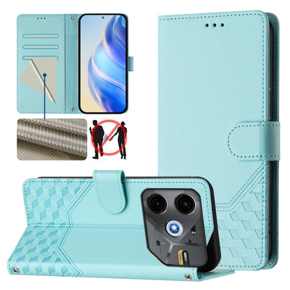 Honeycomb Embossing RFID Leather Phone Case, For Tecno Camon 50 Pro 4G, For Tecno Camon 50 4G, For Tecno Spark Slim 5G, For Tecno Pop 10 / Infinix Smart 10 4G, For Tecno Camon 40 Pro 4G, For Tecno Camon 40 Premier, For Tecno Camon 40 4G                ...