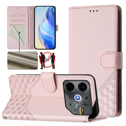 Honeycomb Embossing RFID Leather Phone Case, For Tecno Camon 50 Pro 4G, For Tecno Camon 50 4G, For Tecno Spark Slim 5G, For Tecno Pop 10 / Infinix Smart 10 4G, For Tecno Camon 40 Pro 4G, For Tecno Camon 40 Premier, For Tecno Camon 40 4G                ...