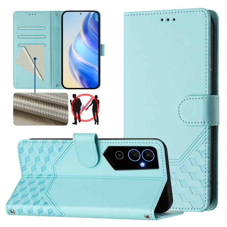 Honeycomb Embossing RFID Leather Phone Case, For Tecno Spark 10 Pro 4G, For Tecno Camon 19 / Camon 19 Pro 5G, For Tecno Pova 4 Pro 4G, For Tecno Pova 4, For Tecno Pova Neo 2, For Tecno Spark 9, For Tecno Spark Go 2022 / Spark 8C                        ...