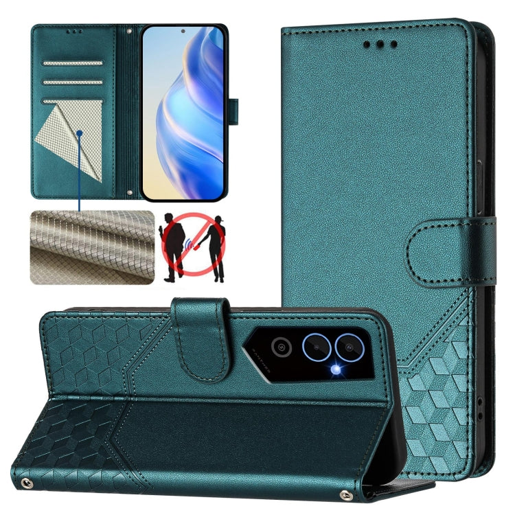Honeycomb Embossing RFID Leather Phone Case, For Tecno Spark 10 Pro 4G, For Tecno Camon 19 / Camon 19 Pro 5G, For Tecno Pova 4 Pro 4G, For Tecno Pova 4, For Tecno Pova Neo 2, For Tecno Spark 9, For Tecno Spark Go 2022 / Spark 8C                        ...