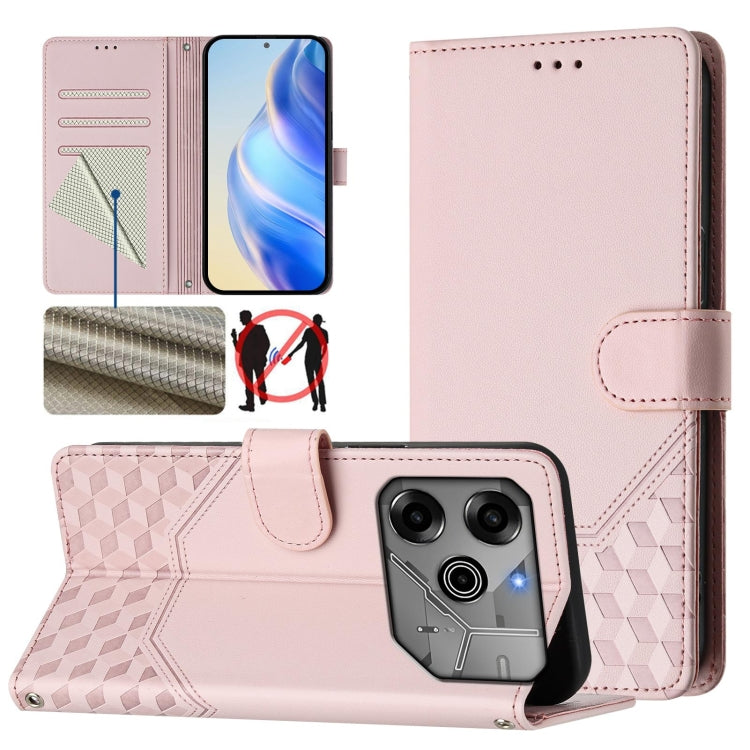 Honeycomb Embossing RFID Leather Phone Case, For Tecno Spark 10 Pro 4G, For Tecno Camon 19 / Camon 19 Pro 5G, For Tecno Pova 4 Pro 4G, For Tecno Pova 4, For Tecno Pova Neo 2, For Tecno Spark 9, For Tecno Spark Go 2022 / Spark 8C                        ...