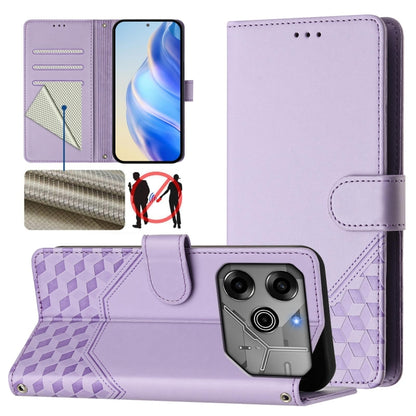 Honeycomb Embossing RFID Leather Phone Case, For Tecno Spark 10 Pro 4G, For Tecno Camon 19 / Camon 19 Pro 5G, For Tecno Pova 4 Pro 4G, For Tecno Pova 4, For Tecno Pova Neo 2, For Tecno Spark 9, For Tecno Spark Go 2022 / Spark 8C                        ...