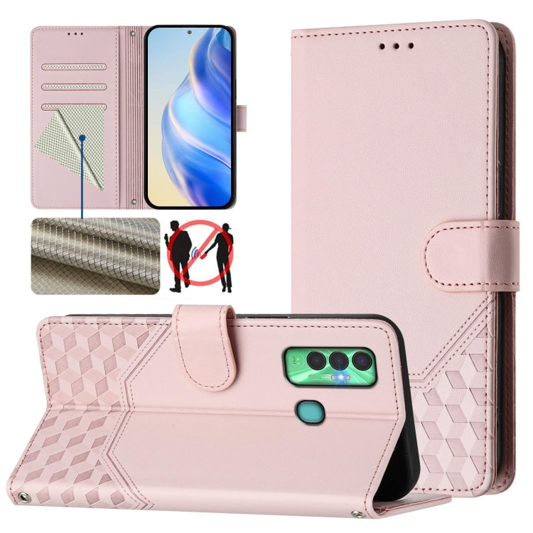 Honeycomb Embossing RFID Leather Phone Case, For Tecno Spark 10 Pro 4G, For Tecno Camon 19 / Camon 19 Pro 5G, For Tecno Pova 4 Pro 4G, For Tecno Pova 4, For Tecno Pova Neo 2, For Tecno Spark 9, For Tecno Spark Go 2022 / Spark 8C                        ...