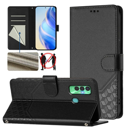 Honeycomb Embossing RFID Leather Phone Case, For Tecno Spark 10 Pro 4G, For Tecno Camon 19 / Camon 19 Pro 5G, For Tecno Pova 4 Pro 4G, For Tecno Pova 4, For Tecno Pova Neo 2, For Tecno Spark 9, For Tecno Spark Go 2022 / Spark 8C                        ...