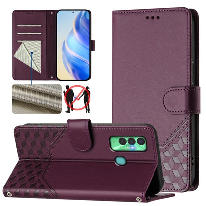 Honeycomb Embossing RFID Leather Phone Case, For Tecno Spark 10 Pro 4G, For Tecno Camon 19 / Camon 19 Pro 5G, For Tecno Pova 4 Pro 4G, For Tecno Pova 4, For Tecno Pova Neo 2, For Tecno Spark 9, For Tecno Spark Go 2022 / Spark 8C                        ...