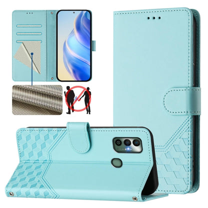 Honeycomb Embossing RFID Leather Phone Case, For Tecno Spark 10 Pro 4G, For Tecno Camon 19 / Camon 19 Pro 5G, For Tecno Pova 4 Pro 4G, For Tecno Pova 4, For Tecno Pova Neo 2, For Tecno Spark 9, For Tecno Spark Go 2022 / Spark 8C                        ...