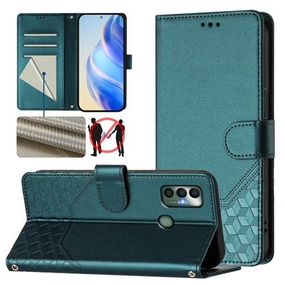 Honeycomb Embossing RFID Leather Phone Case, For Tecno Spark 10 Pro 4G, For Tecno Camon 19 / Camon 19 Pro 5G, For Tecno Pova 4 Pro 4G, For Tecno Pova 4, For Tecno Pova Neo 2, For Tecno Spark 9, For Tecno Spark Go 2022 / Spark 8C                        ...