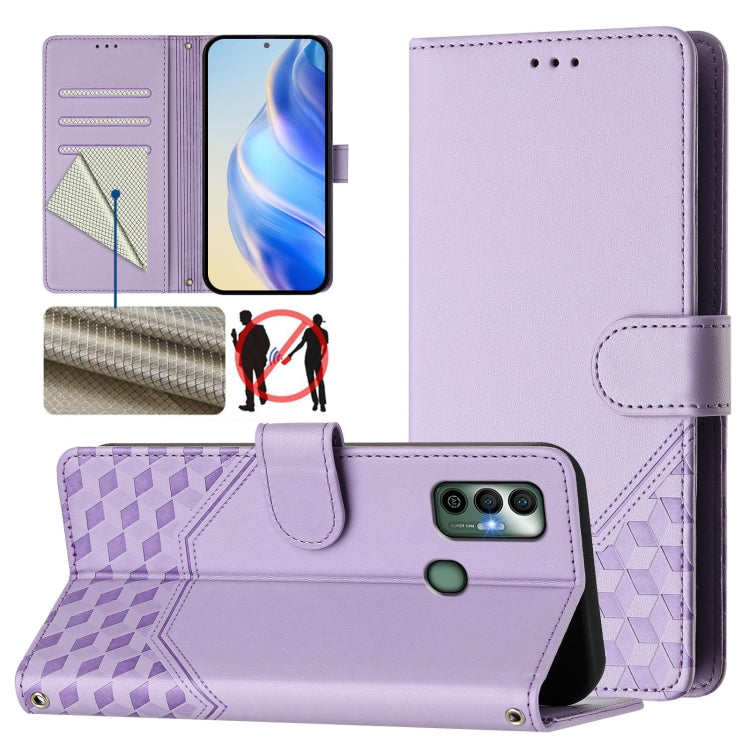 Honeycomb Embossing RFID Leather Phone Case, For Tecno Spark 10 Pro 4G, For Tecno Camon 19 / Camon 19 Pro 5G, For Tecno Pova 4 Pro 4G, For Tecno Pova 4, For Tecno Pova Neo 2, For Tecno Spark 9, For Tecno Spark Go 2022 / Spark 8C                        ...