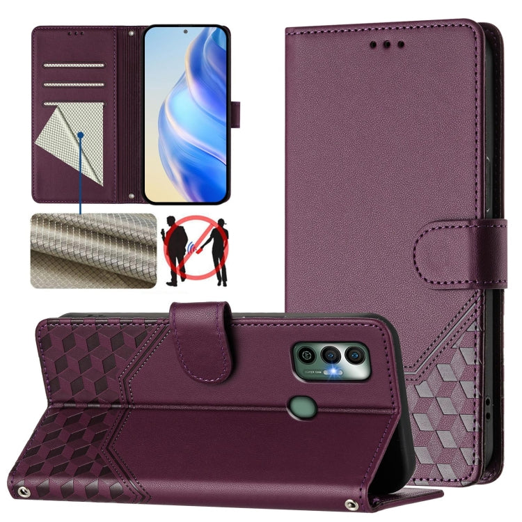 Honeycomb Embossing RFID Leather Phone Case, For Tecno Spark 10 Pro 4G, For Tecno Camon 19 / Camon 19 Pro 5G, For Tecno Pova 4 Pro 4G, For Tecno Pova 4, For Tecno Pova Neo 2, For Tecno Spark 9, For Tecno Spark Go 2022 / Spark 8C                        ...
