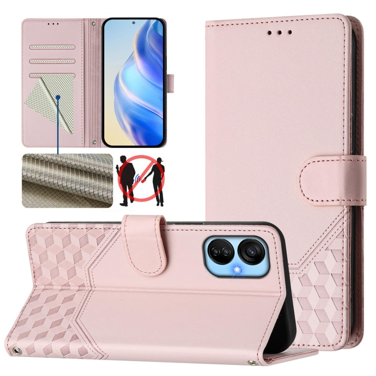 Honeycomb Embossing RFID Leather Phone Case, For Tecno Spark 10 Pro 4G, For Tecno Camon 19 / Camon 19 Pro 5G, For Tecno Pova 4 Pro 4G, For Tecno Pova 4, For Tecno Pova Neo 2, For Tecno Spark 9, For Tecno Spark Go 2022 / Spark 8C                        ...