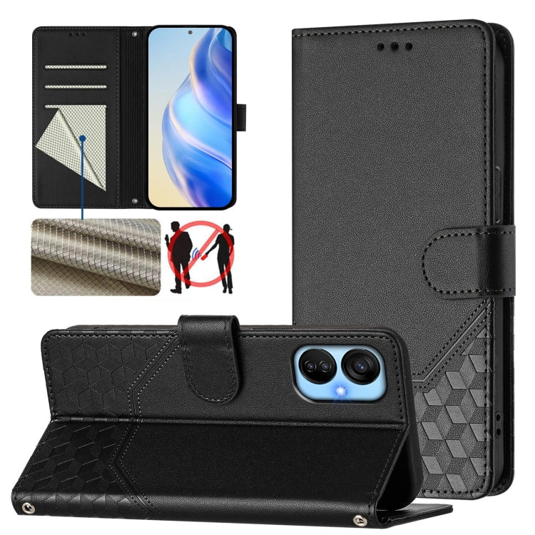 Honeycomb Embossing RFID Leather Phone Case, For Tecno Spark 10 Pro 4G, For Tecno Camon 19 / Camon 19 Pro 5G, For Tecno Pova 4 Pro 4G, For Tecno Pova 4, For Tecno Pova Neo 2, For Tecno Spark 9, For Tecno Spark Go 2022 / Spark 8C                        ...