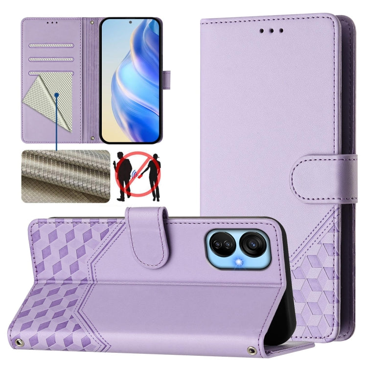 Honeycomb Embossing RFID Leather Phone Case, For Tecno Spark 10 Pro 4G, For Tecno Camon 19 / Camon 19 Pro 5G, For Tecno Pova 4 Pro 4G, For Tecno Pova 4, For Tecno Pova Neo 2, For Tecno Spark 9, For Tecno Spark Go 2022 / Spark 8C                        ...