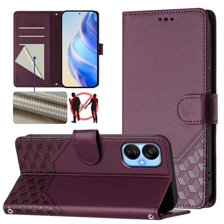 Honeycomb Embossing RFID Leather Phone Case, For Tecno Spark 10 Pro 4G, For Tecno Camon 19 / Camon 19 Pro 5G, For Tecno Pova 4 Pro 4G, For Tecno Pova 4, For Tecno Pova Neo 2, For Tecno Spark 9, For Tecno Spark Go 2022 / Spark 8C                        ...