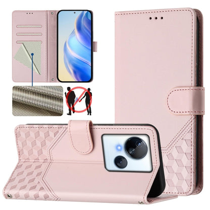 Honeycomb Embossing RFID Leather Phone Case, For Tecno Pova 6 4G, For Tecno Pova 6 5G / 6 Pro 5G, For Tecno Camon 30 Pro 5G, For Tecno Camon 30 5G / 4G, For Tecno Spark 20 Pro+ 4G, For Tecno Spark Go 2024 4G, For Tecno Pova 5 Pro 5G, For Tecno Pova Neo...