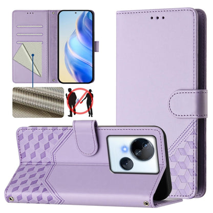 Honeycomb Embossing RFID Leather Phone Case, For Tecno Pova 6 4G, For Tecno Pova 6 5G / 6 Pro 5G, For Tecno Camon 30 Pro 5G, For Tecno Camon 30 5G / 4G, For Tecno Spark 20 Pro+ 4G, For Tecno Spark Go 2024 4G, For Tecno Pova 5 Pro 5G, For Tecno Pova Neo...