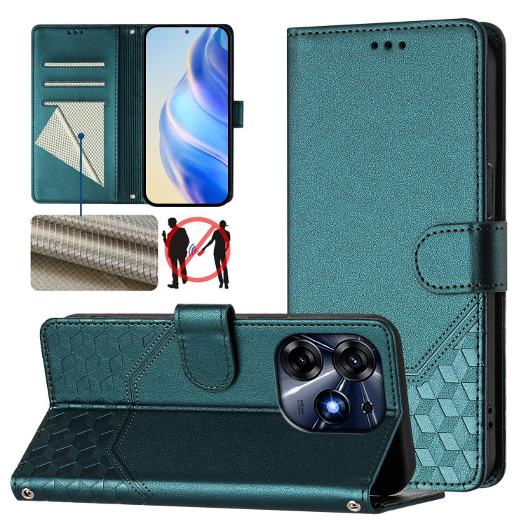 Honeycomb Embossing RFID Leather Phone Case, For Tecno Spark 10 Pro 4G, For Tecno Camon 19 / Camon 19 Pro 5G, For Tecno Pova 4 Pro 4G, For Tecno Pova 4, For Tecno Pova Neo 2, For Tecno Spark 9, For Tecno Spark Go 2022 / Spark 8C                        ...