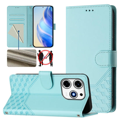 Honeycomb Embossing RFID Leather Phone Case, For Tecno Camon 50 Pro 4G, For Tecno Camon 50 4G, For Tecno Spark Slim 5G, For Tecno Pop 10 / Infinix Smart 10 4G, For Tecno Camon 40 Pro 4G, For Tecno Camon 40 Premier, For Tecno Camon 40 4G                ...