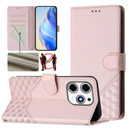Honeycomb Embossing RFID Leather Phone Case, For Tecno Camon 50 Pro 4G, For Tecno Camon 50 4G, For Tecno Spark Slim 5G, For Tecno Pop 10 / Infinix Smart 10 4G, For Tecno Camon 40 Pro 4G, For Tecno Camon 40 Premier, For Tecno Camon 40 4G                ...