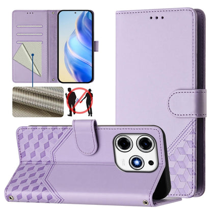Honeycomb Embossing RFID Leather Phone Case, For Tecno Camon 50 Pro 4G, For Tecno Camon 50 4G, For Tecno Spark Slim 5G, For Tecno Pop 10 / Infinix Smart 10 4G, For Tecno Camon 40 Pro 4G, For Tecno Camon 40 Premier, For Tecno Camon 40 4G                ...