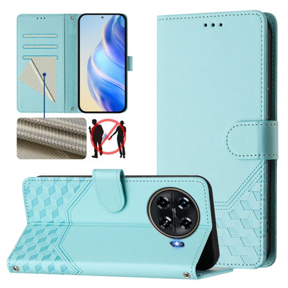 Honeycomb Embossing RFID Leather Phone Case, For Tecno Pova 6 4G, For Tecno Pova 6 5G / 6 Pro 5G, For Tecno Camon 30 Pro 5G, For Tecno Camon 30 5G / 4G, For Tecno Spark 20 Pro+ 4G, For Tecno Spark Go 2024 4G, For Tecno Pova 5 Pro 5G, For Tecno Pova Neo...