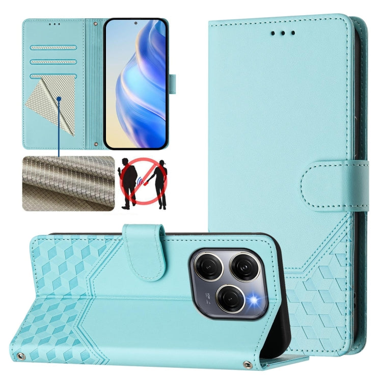 Honeycomb Embossing RFID Leather Phone Case, For Tecno Camon 50 Pro 4G, For Tecno Camon 50 4G, For Tecno Spark Slim 5G, For Tecno Pop 10 / Infinix Smart 10 4G, For Tecno Camon 40 Pro 4G, For Tecno Camon 40 Premier, For Tecno Camon 40 4G                ...