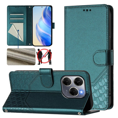 Honeycomb Embossing RFID Leather Phone Case, For Tecno Camon 50 Pro 4G, For Tecno Camon 50 4G, For Tecno Spark Slim 5G, For Tecno Pop 10 / Infinix Smart 10 4G, For Tecno Camon 40 Pro 4G, For Tecno Camon 40 Premier, For Tecno Camon 40 4G                ...