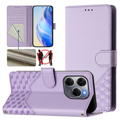 Honeycomb Embossing RFID Leather Phone Case, For Tecno Camon 50 Pro 4G, For Tecno Camon 50 4G, For Tecno Spark Slim 5G, For Tecno Pop 10 / Infinix Smart 10 4G, For Tecno Camon 40 Pro 4G, For Tecno Camon 40 Premier, For Tecno Camon 40 4G                ...