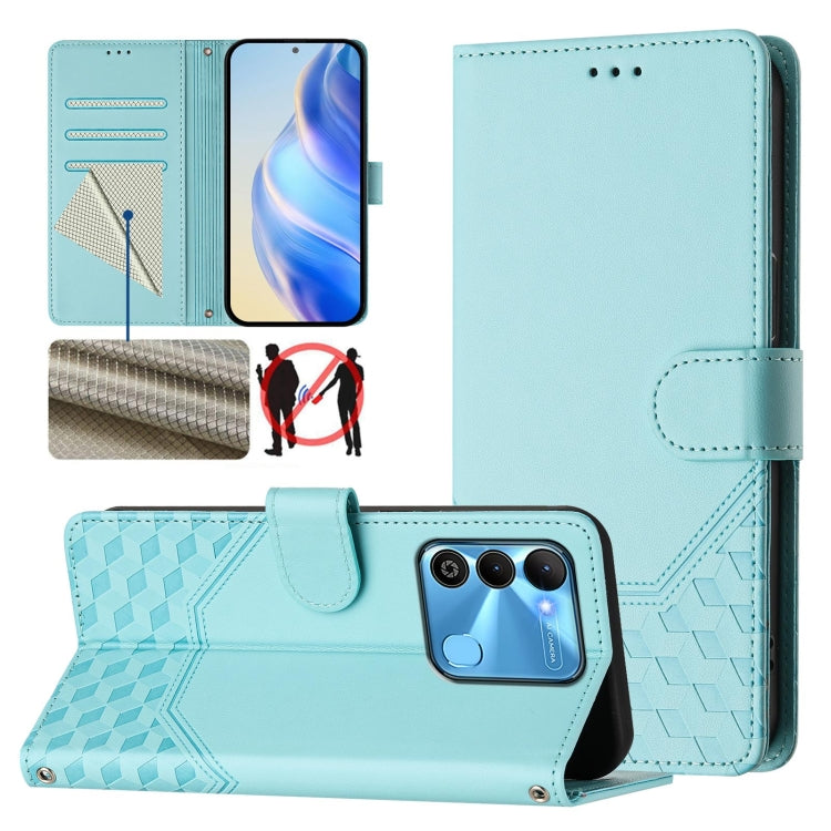 Honeycomb Embossing RFID Leather Phone Case, For Tecno Spark 10 Pro 4G, For Tecno Camon 19 / Camon 19 Pro 5G, For Tecno Pova 4 Pro 4G, For Tecno Pova 4, For Tecno Pova Neo 2, For Tecno Spark 9, For Tecno Spark Go 2022 / Spark 8C                        ...