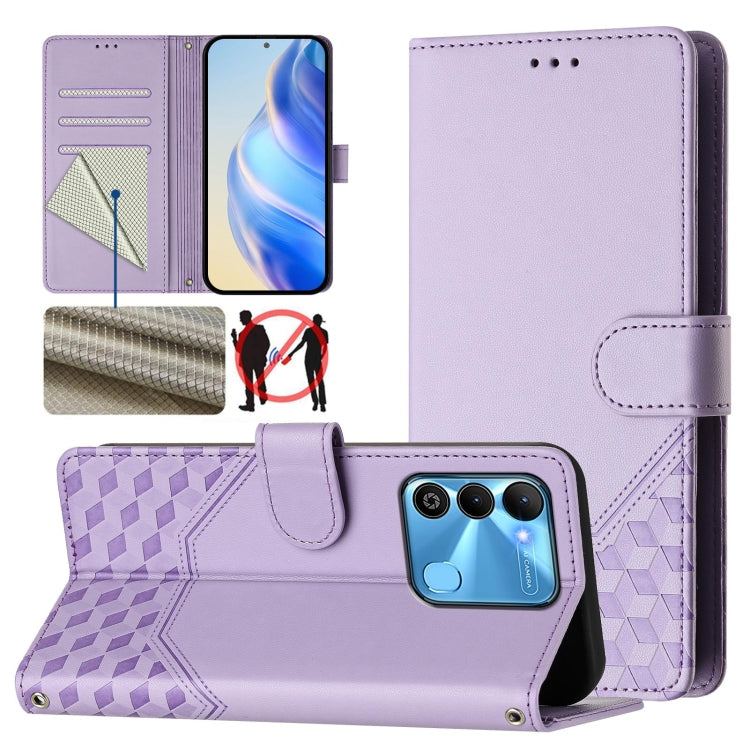 Honeycomb Embossing RFID Leather Phone Case, For Tecno Spark 10 Pro 4G, For Tecno Camon 19 / Camon 19 Pro 5G, For Tecno Pova 4 Pro 4G, For Tecno Pova 4, For Tecno Pova Neo 2, For Tecno Spark 9, For Tecno Spark Go 2022 / Spark 8C                        ...