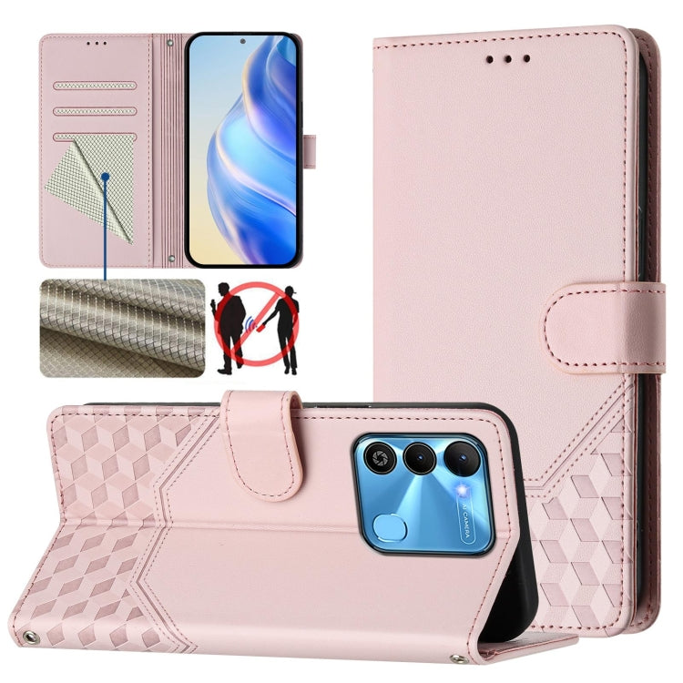 Honeycomb Embossing RFID Leather Phone Case, For Tecno Spark 10 Pro 4G, For Tecno Camon 19 / Camon 19 Pro 5G, For Tecno Pova 4 Pro 4G, For Tecno Pova 4, For Tecno Pova Neo 2, For Tecno Spark 9, For Tecno Spark Go 2022 / Spark 8C                        ...