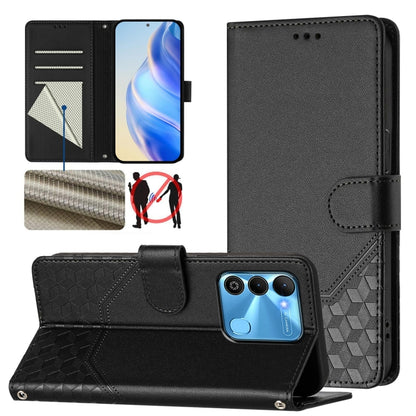 Honeycomb Embossing RFID Leather Phone Case, For Tecno Spark 10 Pro 4G, For Tecno Camon 19 / Camon 19 Pro 5G, For Tecno Pova 4 Pro 4G, For Tecno Pova 4, For Tecno Pova Neo 2, For Tecno Spark 9, For Tecno Spark Go 2022 / Spark 8C                        ...