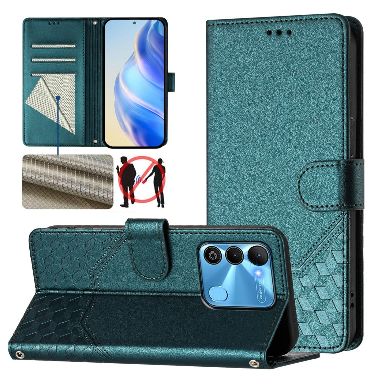 Honeycomb Embossing RFID Leather Phone Case, For Tecno Spark 10 Pro 4G, For Tecno Camon 19 / Camon 19 Pro 5G, For Tecno Pova 4 Pro 4G, For Tecno Pova 4, For Tecno Pova Neo 2, For Tecno Spark 9, For Tecno Spark Go 2022 / Spark 8C                        ...
