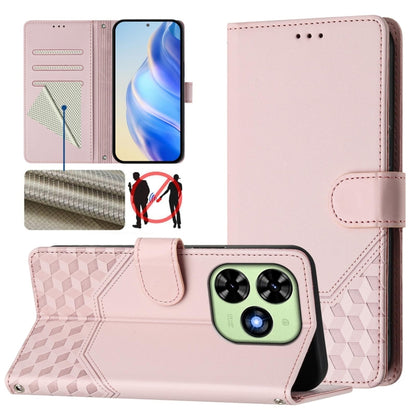 Honeycomb Embossing RFID Leather Phone Case, For Tecno Pova 6 4G, For Tecno Pova 6 5G / 6 Pro 5G, For Tecno Camon 30 Pro 5G, For Tecno Camon 30 5G / 4G, For Tecno Spark 20 Pro+ 4G, For Tecno Spark Go 2024 4G, For Tecno Pova 5 Pro 5G, For Tecno Pova Neo...