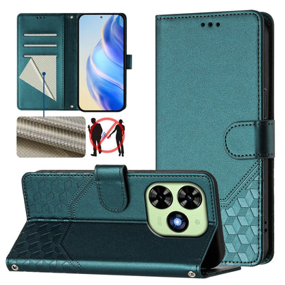 Honeycomb Embossing RFID Leather Phone Case, For Tecno Pova 6 4G, For Tecno Pova 6 5G / 6 Pro 5G, For Tecno Camon 30 Pro 5G, For Tecno Camon 30 5G / 4G, For Tecno Spark 20 Pro+ 4G, For Tecno Spark Go 2024 4G, For Tecno Pova 5 Pro 5G, For Tecno Pova Neo...