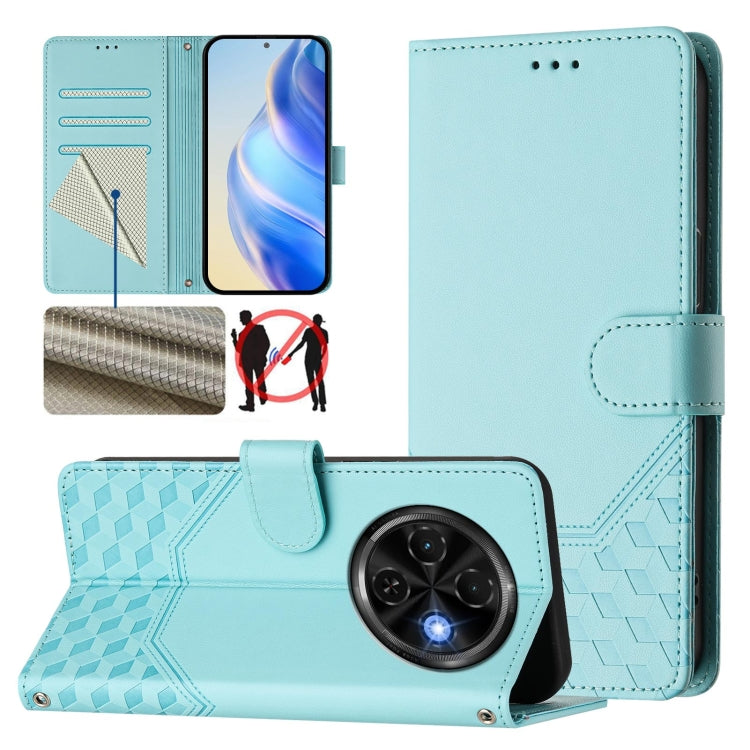 Honeycomb Embossing RFID Leather Phone Case, For Tecno Camon 50 Pro 4G, For Tecno Camon 50 4G, For Tecno Spark Slim 5G, For Tecno Pop 10 / Infinix Smart 10 4G, For Tecno Camon 40 Pro 4G, For Tecno Camon 40 Premier, For Tecno Camon 40 4G                ...