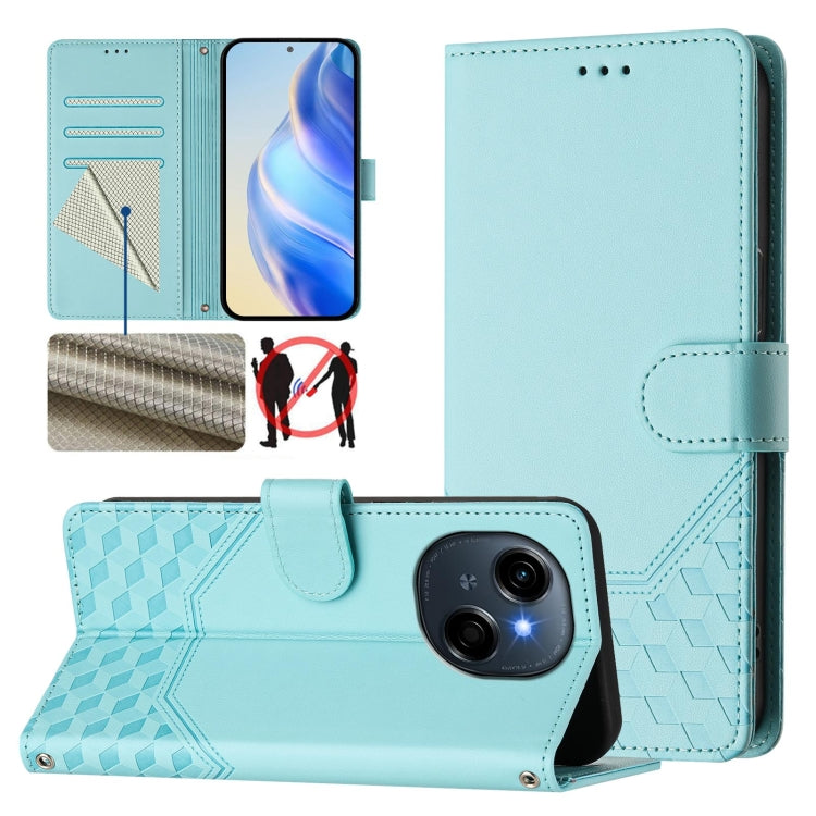 Honeycomb Embossing RFID Leather Phone Case, For Tecno Camon 50 Pro 4G, For Tecno Camon 50 4G, For Tecno Spark Slim 5G, For Tecno Pop 10 / Infinix Smart 10 4G, For Tecno Camon 40 Pro 4G, For Tecno Camon 40 Premier, For Tecno Camon 40 4G                ...