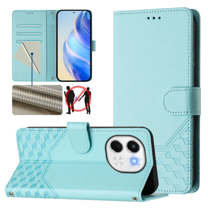 Honeycomb Embossing RFID Leather Phone Case, For Tecno Camon 50 Pro 4G, For Tecno Camon 50 4G, For Tecno Spark Slim 5G, For Tecno Pop 10 / Infinix Smart 10 4G, For Tecno Camon 40 Pro 4G, For Tecno Camon 40 Premier, For Tecno Camon 40 4G                ...