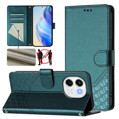 Honeycomb Embossing RFID Leather Phone Case, For Tecno Camon 50 Pro 4G, For Tecno Camon 50 4G, For Tecno Spark Slim 5G, For Tecno Pop 10 / Infinix Smart 10 4G, For Tecno Camon 40 Pro 4G, For Tecno Camon 40 Premier, For Tecno Camon 40 4G                ...