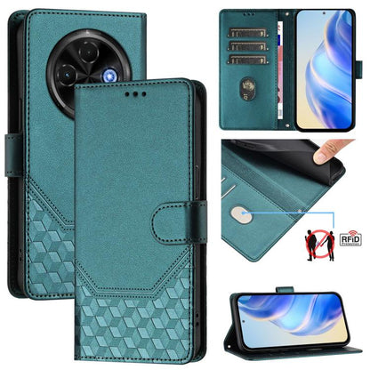Honeycomb Embossing RFID Leather Phone Case, For Tecno Camon 50 Pro 4G, For Tecno Camon 50 4G, For Tecno Spark Slim 5G, For Tecno Pop 10 / Infinix Smart 10 4G, For Tecno Camon 40 Pro 4G, For Tecno Camon 40 Premier, For Tecno Camon 40 4G                ...