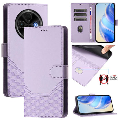 Honeycomb Embossing RFID Leather Phone Case, For Tecno Camon 50 Pro 4G, For Tecno Camon 50 4G, For Tecno Spark Slim 5G, For Tecno Pop 10 / Infinix Smart 10 4G, For Tecno Camon 40 Pro 4G, For Tecno Camon 40 Premier, For Tecno Camon 40 4G                ...