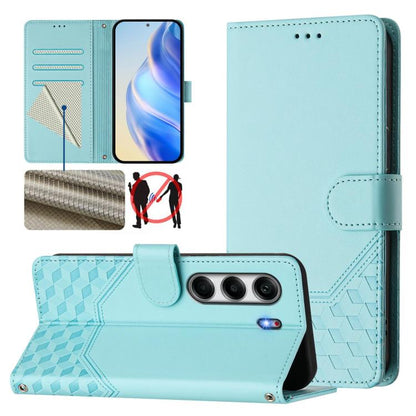 Honeycomb Embossing RFID Leather Phone Case, For Tecno Camon 50 Pro 4G, For Tecno Camon 50 4G, For Tecno Spark Slim 5G, For Tecno Pop 10 / Infinix Smart 10 4G, For Tecno Camon 40 Pro 4G, For Tecno Camon 40 Premier, For Tecno Camon 40 4G                ...