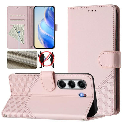 Honeycomb Embossing RFID Leather Phone Case, For Tecno Camon 50 Pro 4G, For Tecno Camon 50 4G, For Tecno Spark Slim 5G, For Tecno Pop 10 / Infinix Smart 10 4G, For Tecno Camon 40 Pro 4G, For Tecno Camon 40 Premier, For Tecno Camon 40 4G                ...