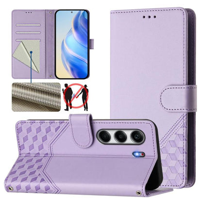 Honeycomb Embossing RFID Leather Phone Case, For Tecno Camon 50 Pro 4G, For Tecno Camon 50 4G, For Tecno Spark Slim 5G, For Tecno Pop 10 / Infinix Smart 10 4G, For Tecno Camon 40 Pro 4G, For Tecno Camon 40 Premier, For Tecno Camon 40 4G                ...