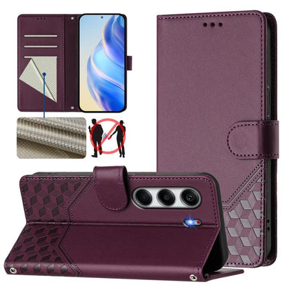 Honeycomb Embossing RFID Leather Phone Case, For Tecno Camon 50 Pro 4G, For Tecno Camon 50 4G, For Tecno Spark Slim 5G, For Tecno Pop 10 / Infinix Smart 10 4G, For Tecno Camon 40 Pro 4G, For Tecno Camon 40 Premier, For Tecno Camon 40 4G                ...